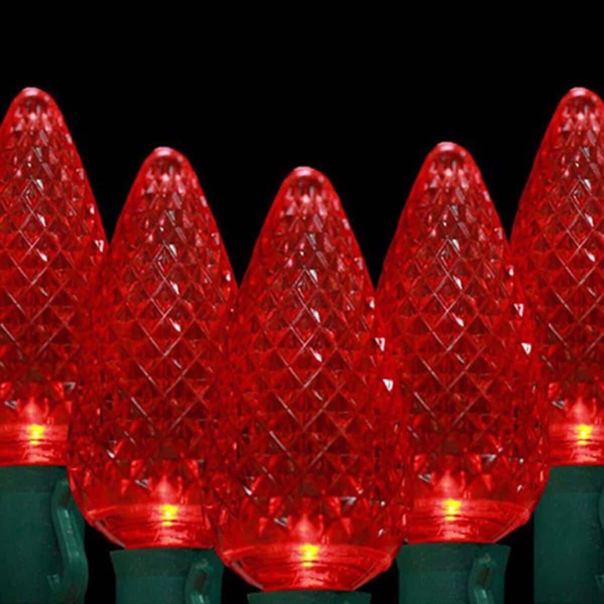 c9 red led bulbs