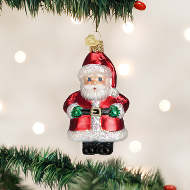 Classic Santa with Gifts MissChristmas 2021 Collection Festive Santa 7.5-Inch Blown Glass Christmas Tree Ornament