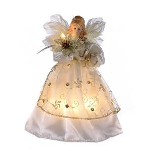 Feathered Wing Angel Lit Tree Topper