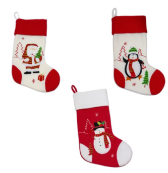 Stocking Santa, Penguin, Snowman