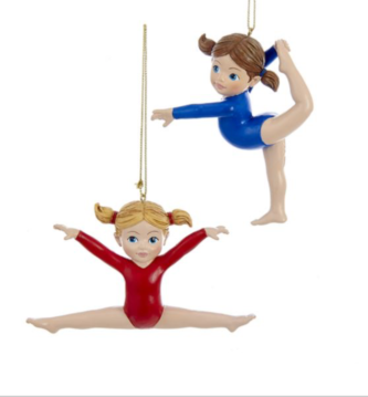 Little Girl Gymnast Ornaments