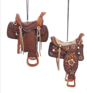 Western Saddle Ornament Two Styles