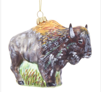 Buffalo Glass Ornament