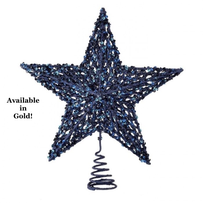 Sequin Bead and Glitter Star Tree Topper