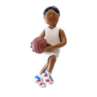 African American Basketball Boy Personalized Ornament