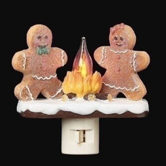 Night Light Gingerbread Couple by Campfire