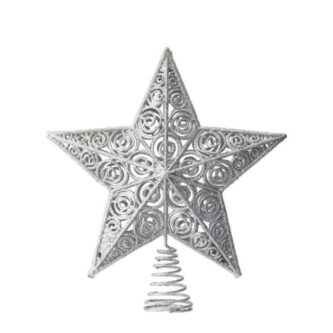 3D Sparkle Glitter Star Tree Topper Choose from Champagne Gold, Silver or Gold