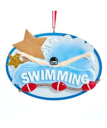 Swimming Ornament Personalized