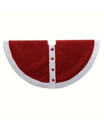 48" Red and White Santa Suit Tree Skirt