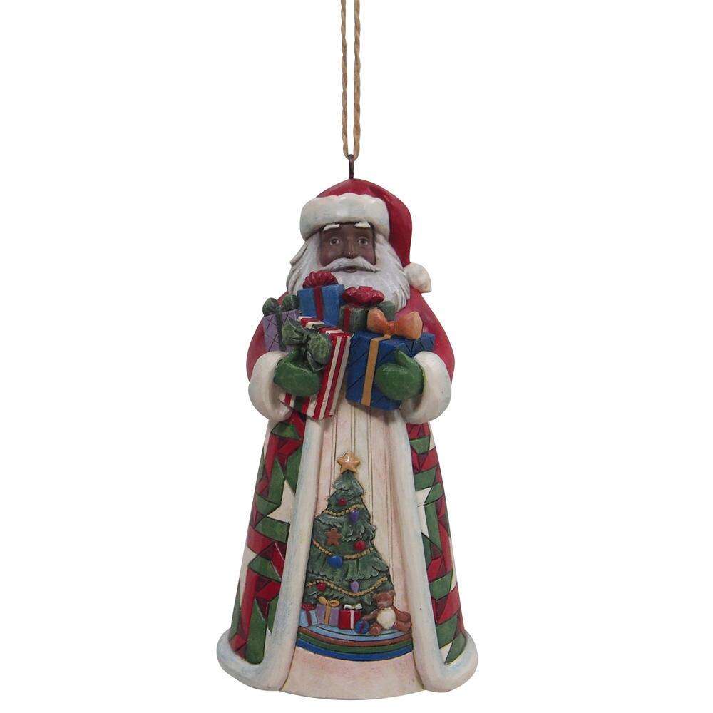 Heartwood Creek Pinecone Santa Hanging Ornament