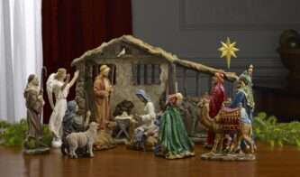 19 Pieces total Including All Nativity Figures, Stable and Animals 7 Inch