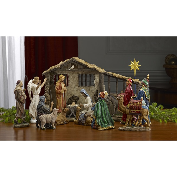 Real Life 10 Nativity Creche Sixteen Piece