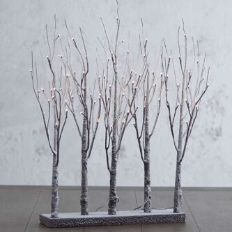 30" Lighted Tabletop Grove of Trees