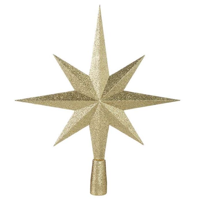 23.5" gold glitter plastic star tree topper