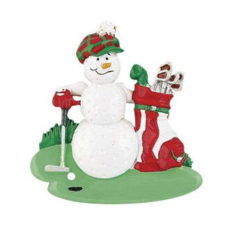 Golf Ball Snowman ornament personalize