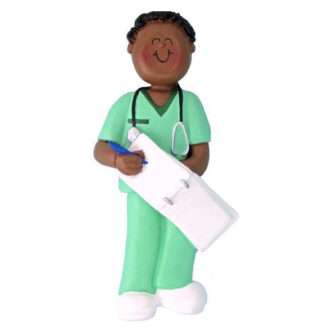 African American Scrubs Nurse Personalized