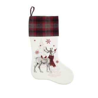 Frosty Deer Embellished Stocking