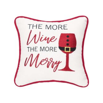 More Wine More Merry Pillow