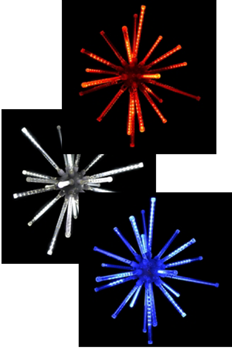 LED Meteor Burst 20" Five Color Choices Blue, White, Green, Red