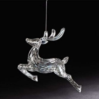 6.25" Crystal look acrylic Deer Ornament