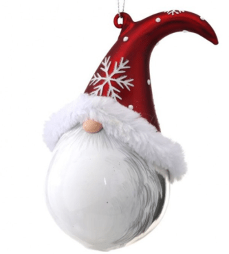 Gnome Santa Head Ornament