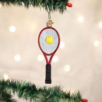 Old World Christmas Red Tennis Racquet Ornament