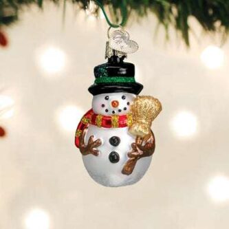 Red Scarf Mini Mr. Snowy Ornament Old World Christmas