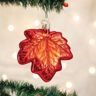 Red Maple Leaf Ornament Old World Christmas