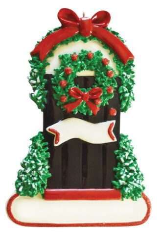 Decorated Winter Door Personalized Ornament