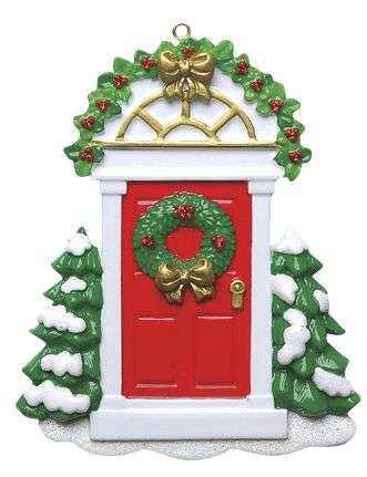 Decorated Red Door Personalized