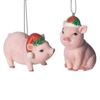 Lucky Pig Ornament Two Styles
