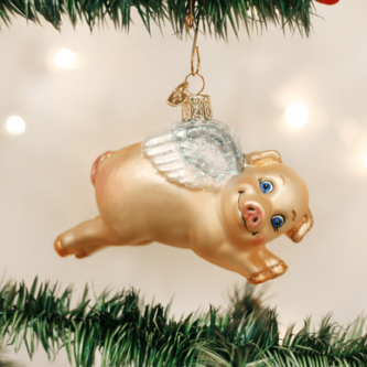Flying Pig Ornament Old World Christmas