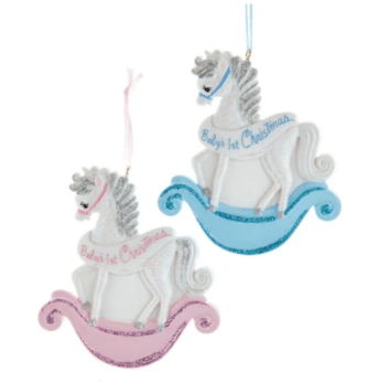 "Baby's 1st Christmas" Rocking Horse Ornaments