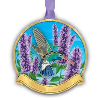 Colorado Floral Hummingbird Ornament