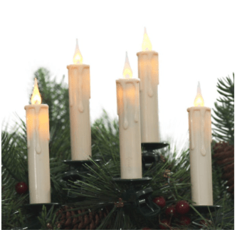 Battery-Operated 5-Light Warm White LED Candle Light