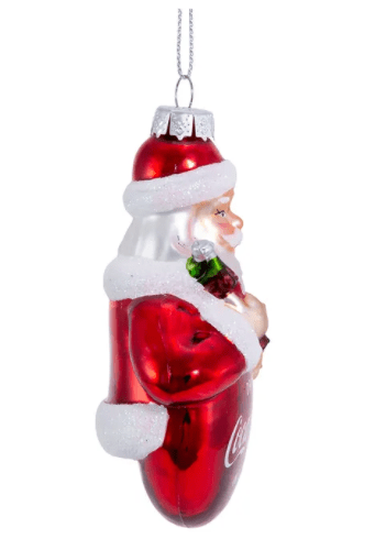 Side Santa Drink Coca-Cola® Ornament