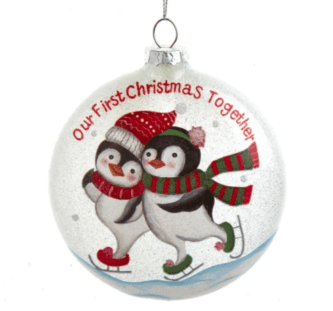 1st Christmas Together Skating Penguin