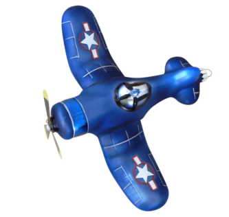 Blue Fighter Plane Ornament