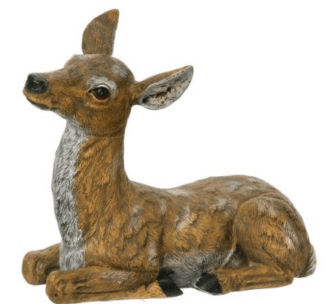 Laying Fawn Outdoor Decor