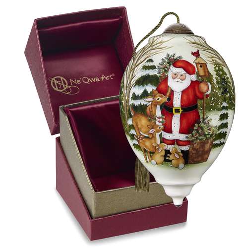 Box Woodland Santa And Friends Ne’Qwa Art® Ornament
