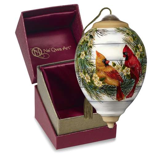 Box Cardinal Christmas Love Ne’Qwa Art® Ornament
