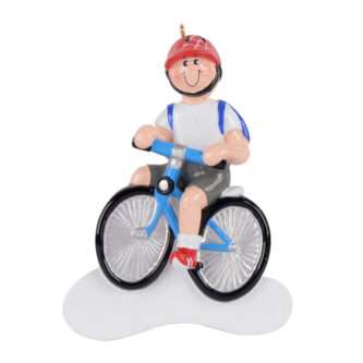 boy Bicycle Riding Ornaments Personalize