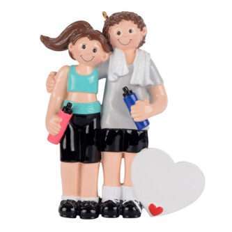 Workout Couple Ornament Personalize