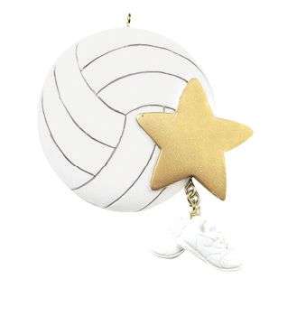 Volleyball With Star Ornament Personalize