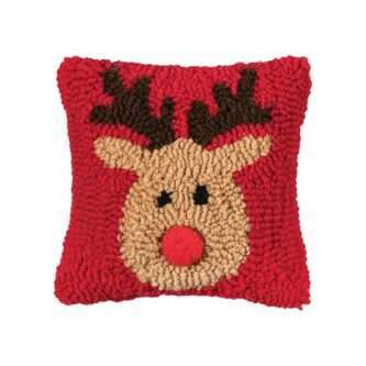 Reindeer Games Hooked Pillow