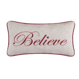 Elegant Script Believe Pillow