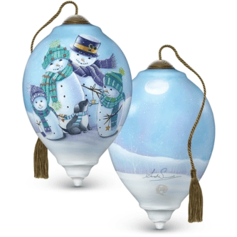 Festive Snowman Family Ne’Qwa Art® Ornament