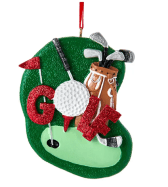 "Golf" Green Ornament Personalize
