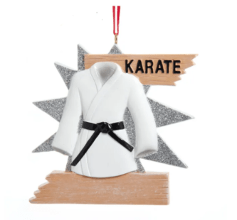 Black Belt Karate Ornament Personalize