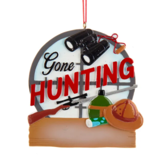 Gone Hunting Ornament Personalize